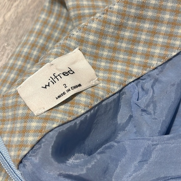 Wilfred classic mini skirt on beige plaid - size 2 - Picture 7 of 11